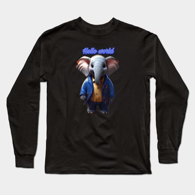 Hello world Long Sleeve T-Shirt by Printer 